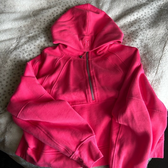 Lululemon scuba half-zip hood (sonic pink) - Picture 1 of 2
